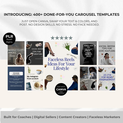 400+ Faceless Instagram Carousel Templates - ArkoTools