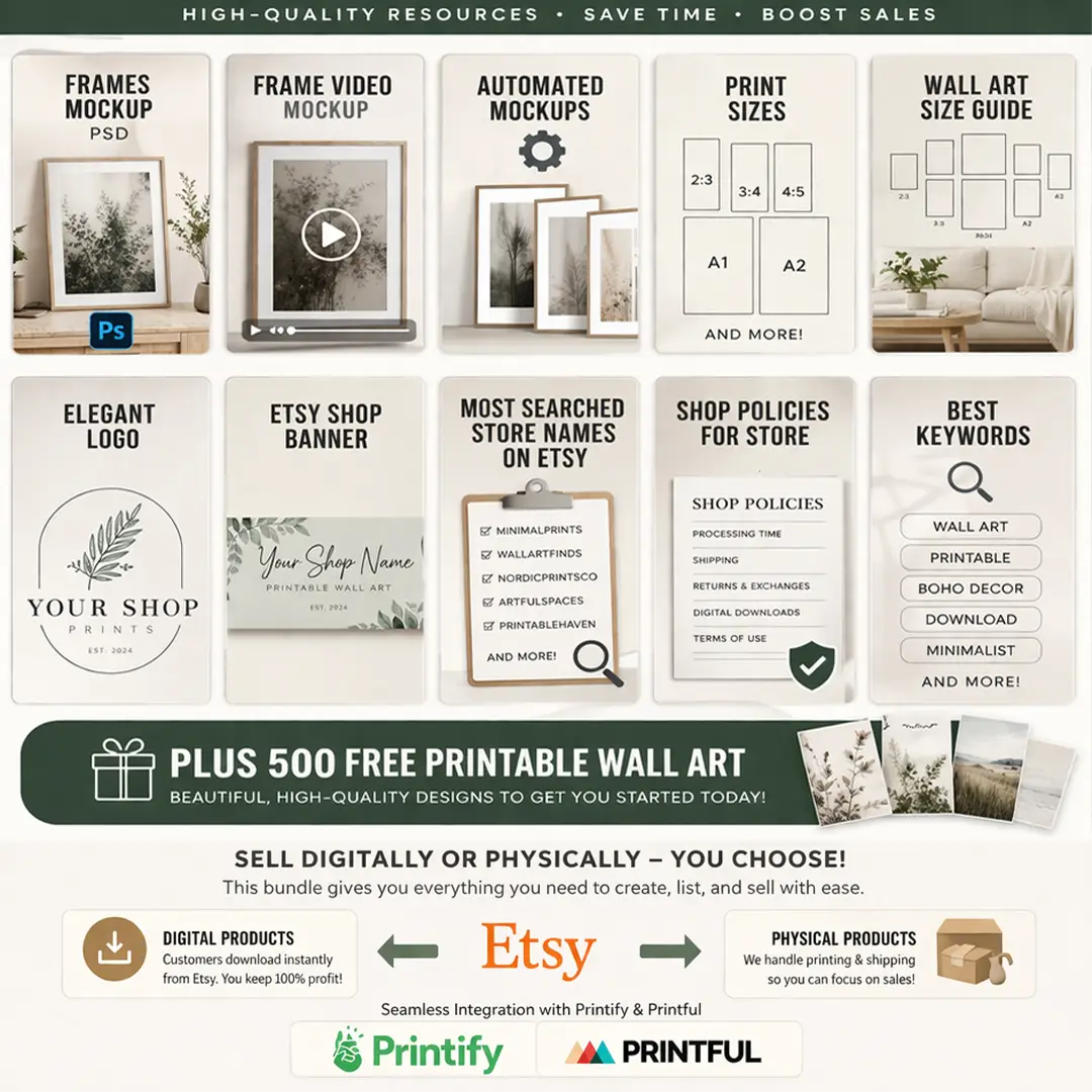 27,500+ Printable Wall Art Designs + 12 Creation Tools & MRR Certificate & Free Bonus